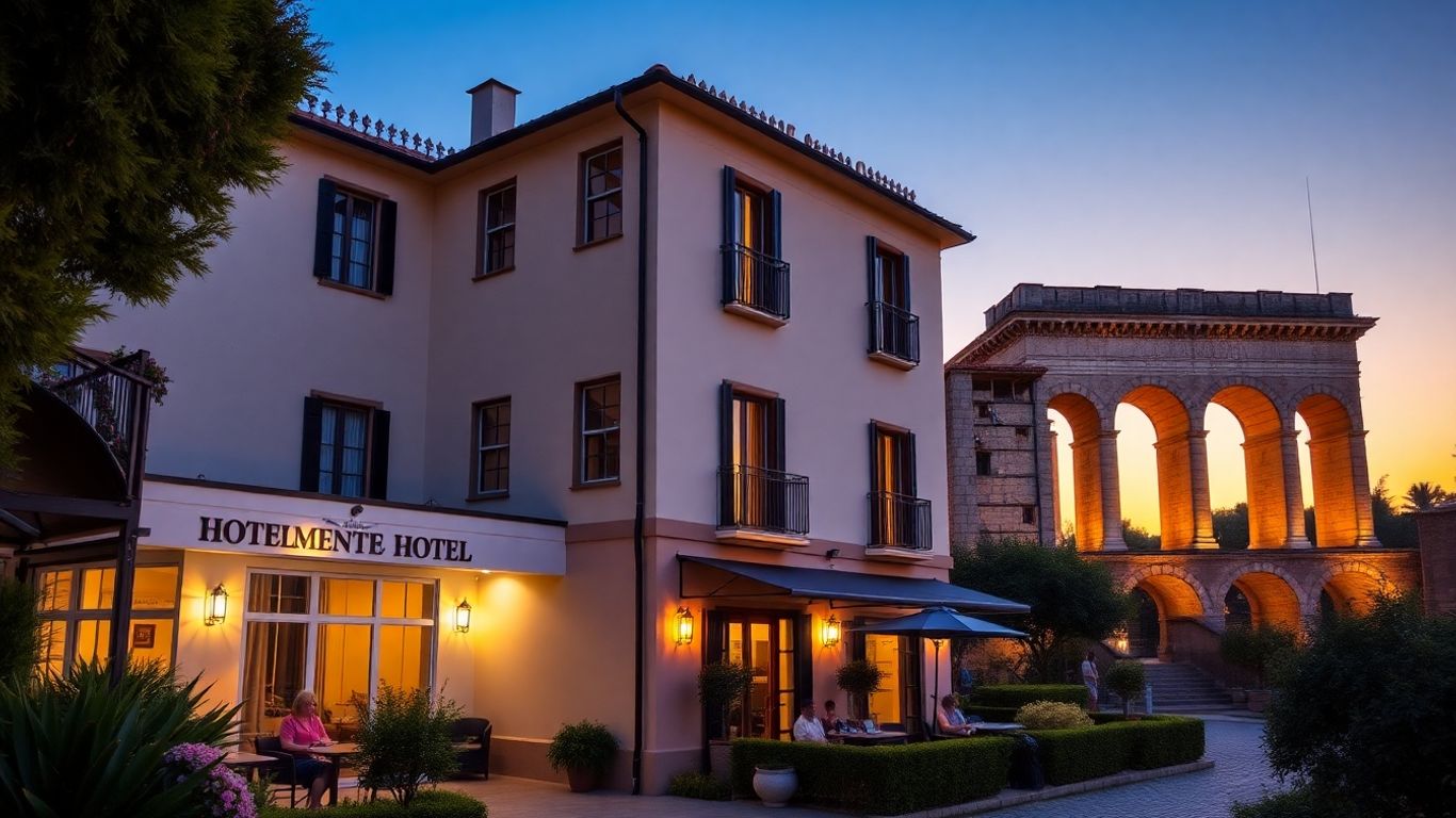 Gemütliches Hotel nahe Porta Nigra bei Sonnenuntergang