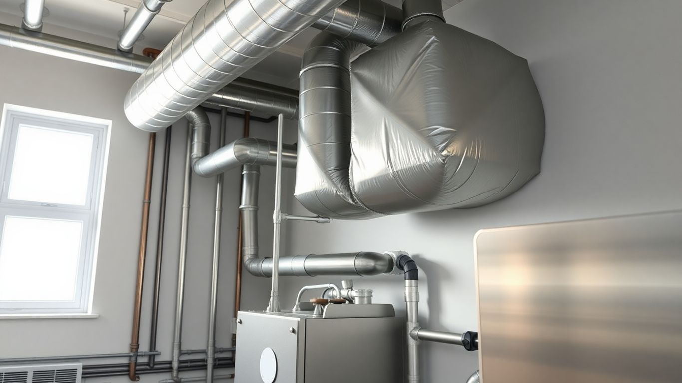 Système récupérateur de chaleur installé dans une maison moderne.