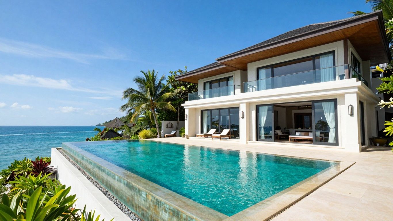 Luxury Phuket villa with infinity pool and ocean view.