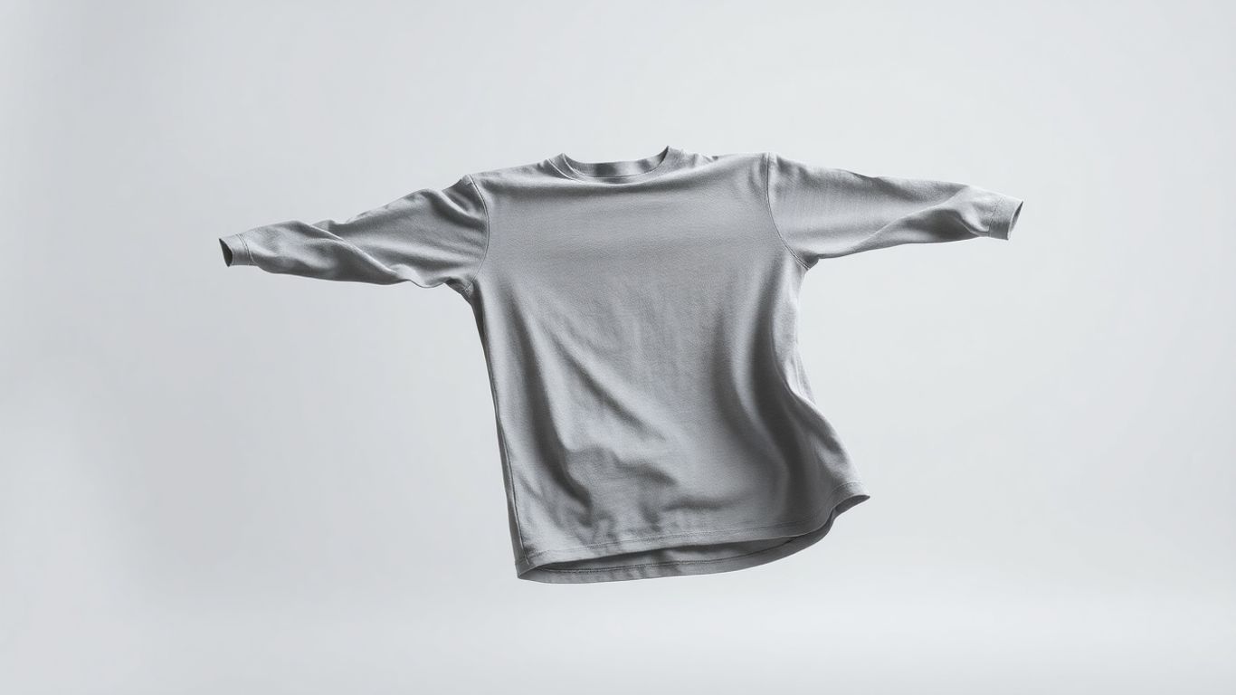 Ghost mannequin product photography of a floating garment.