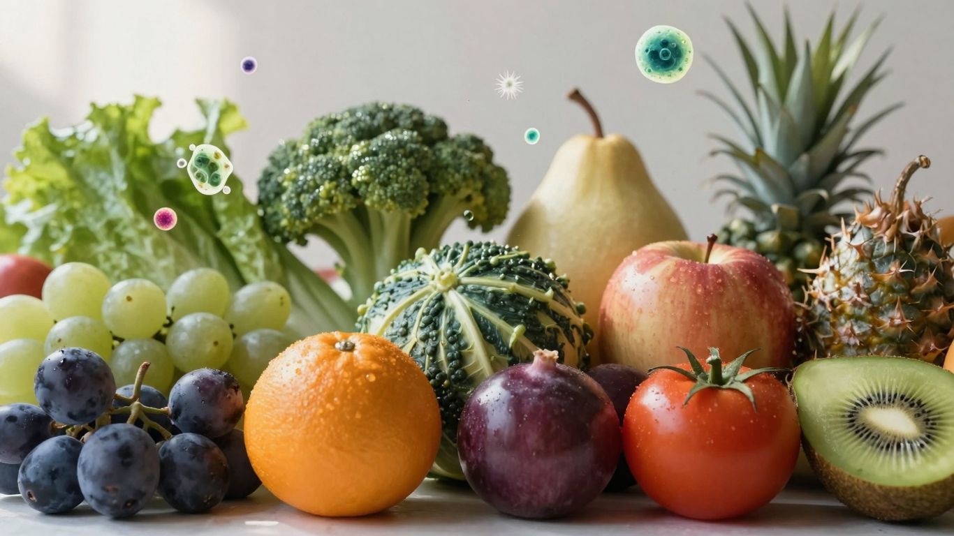 Fructe și legume colorate, un simbol al alimentației sănătoase.