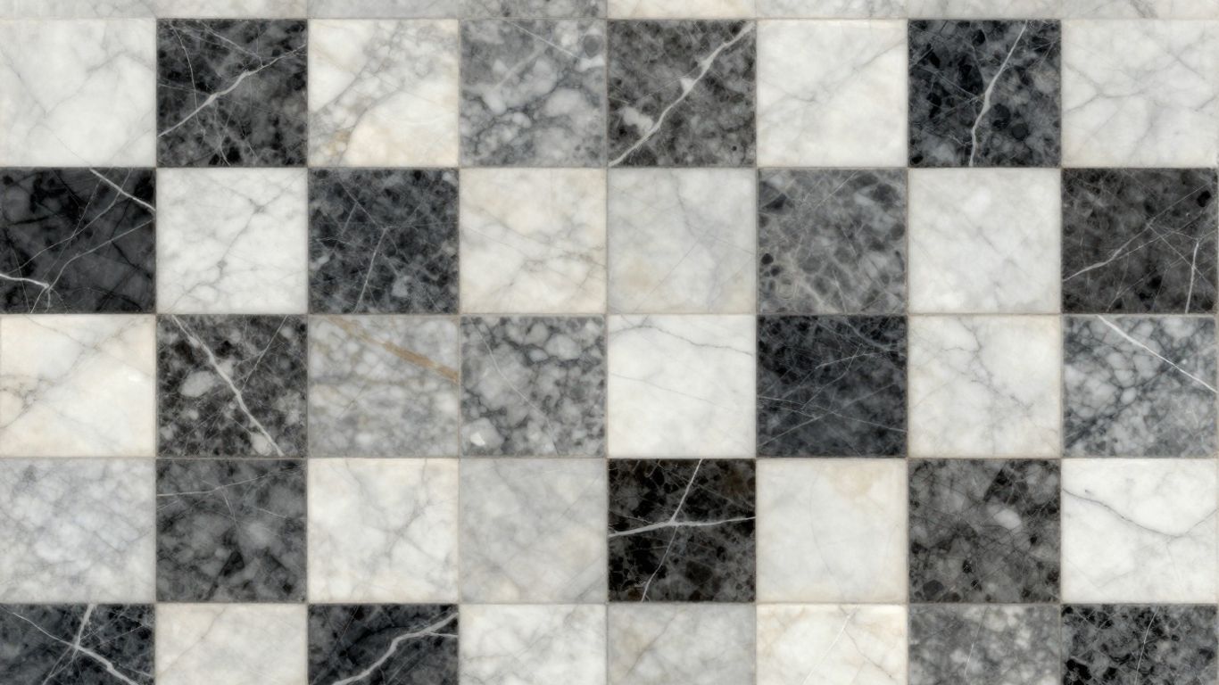 Checkerboard marble pattern sketch