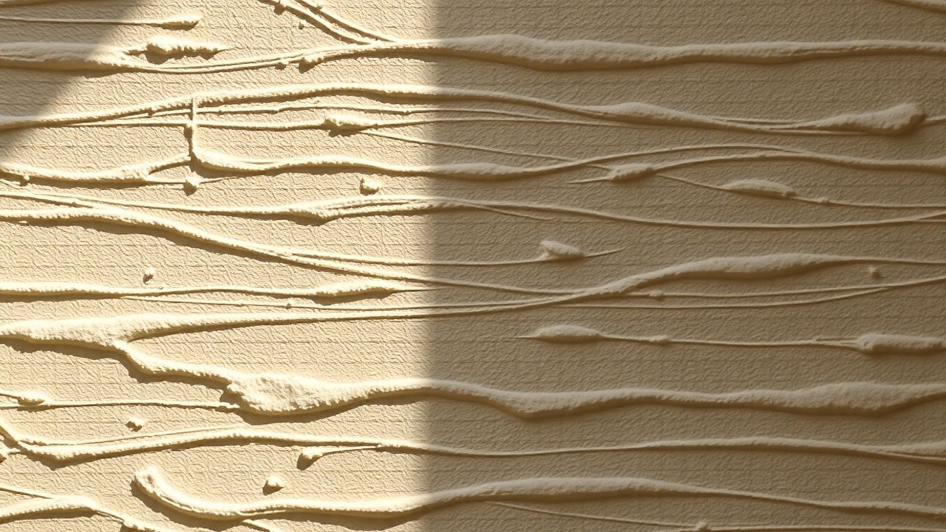 Texturi decorative micro-relief pe un perete.