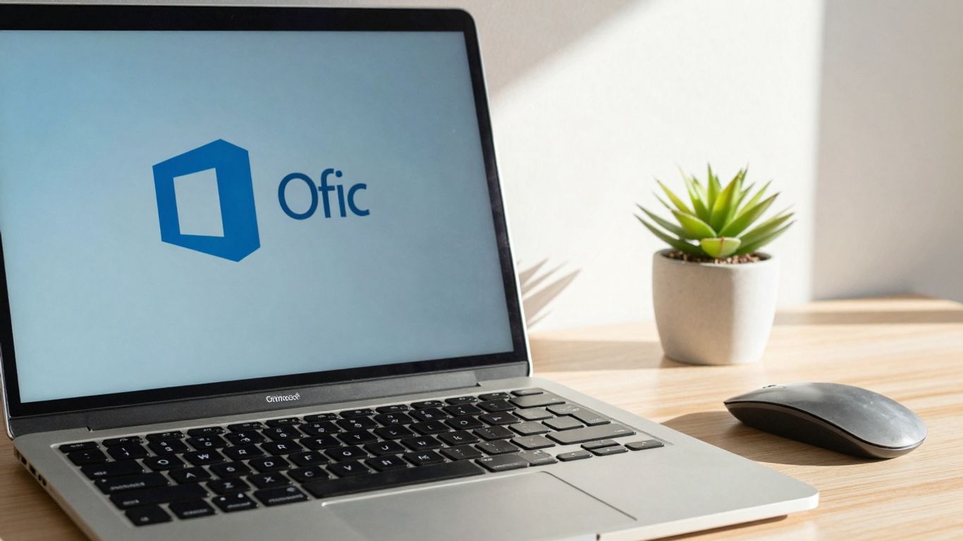 Licencia de Office 2025 en un escritorio moderno.