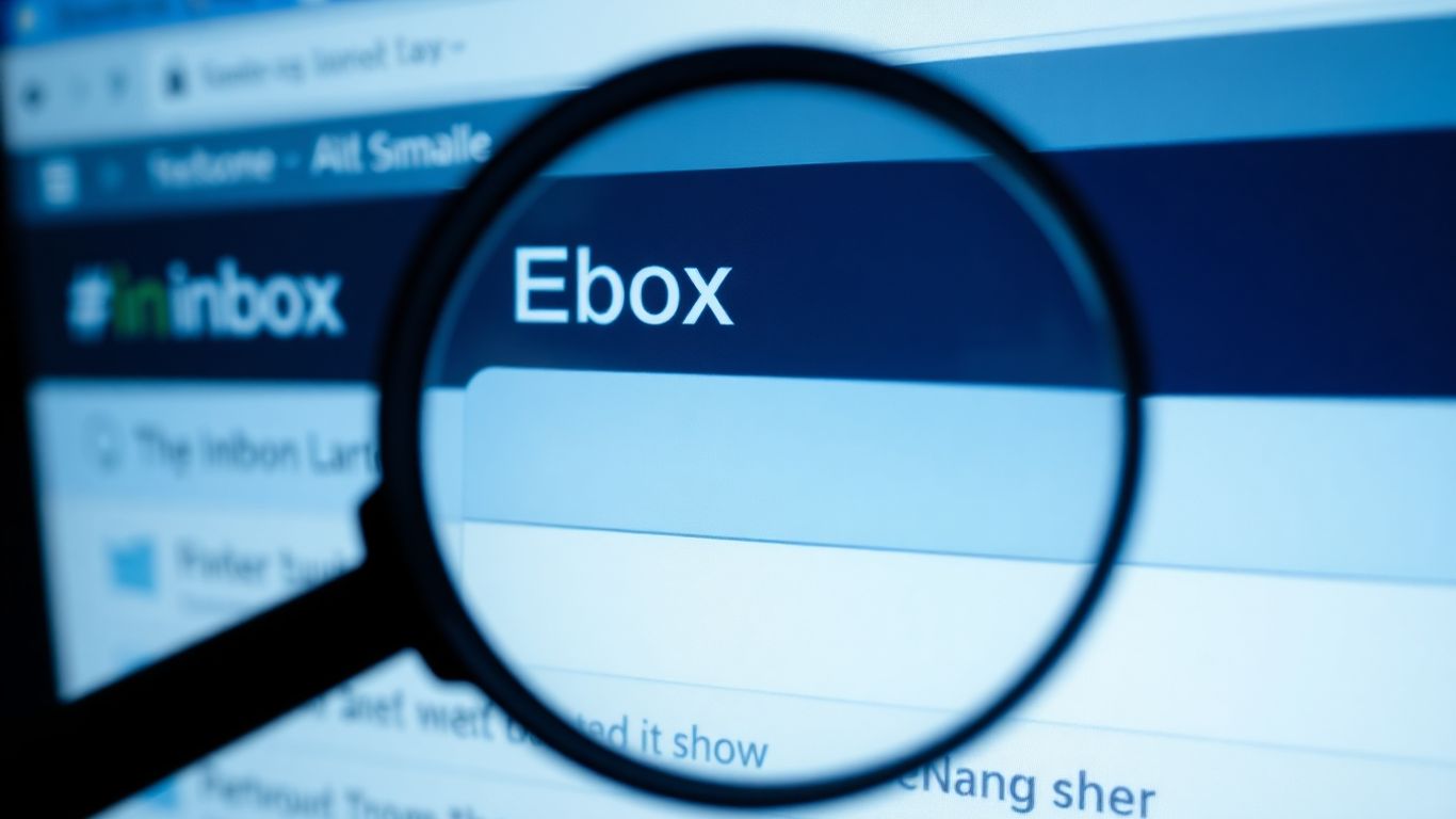 Magnifying glass inspecting a digital inbox for hidden rules.