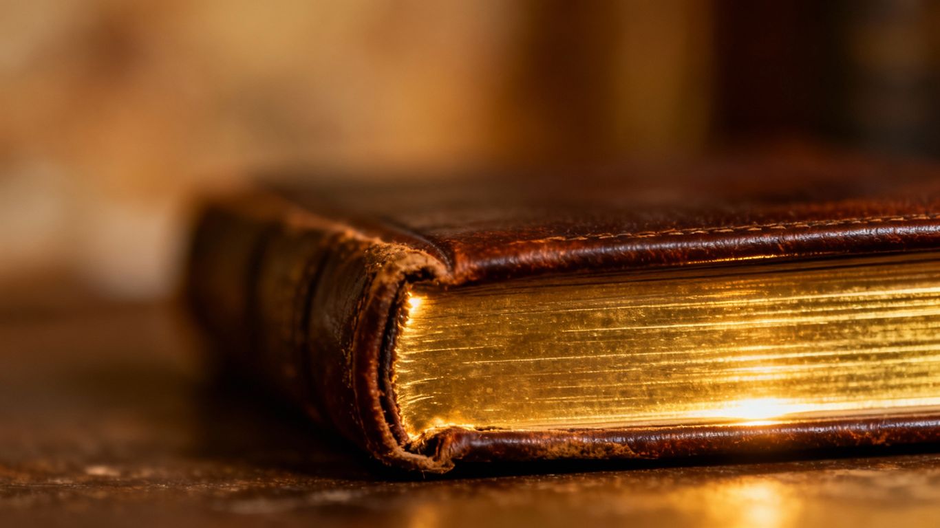 Gilded book, investment guide, financial alchemy theme.