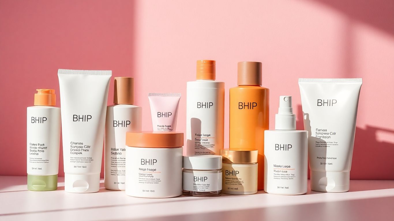 Modern BHIP products arranged attractively.