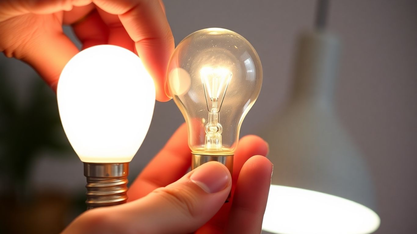 LED bulb and halogen bulb comparison for UK homes.