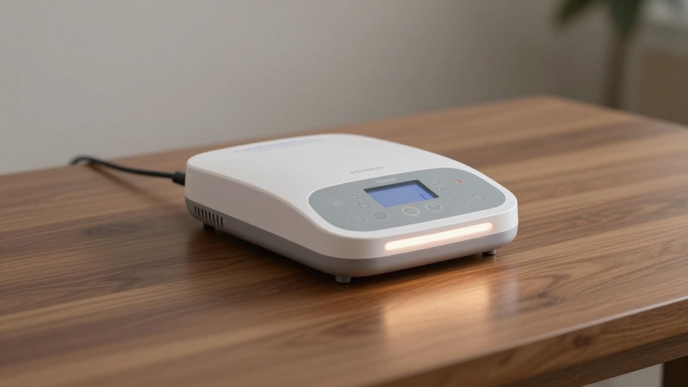 MagnaField PEMF therapy device on a table.