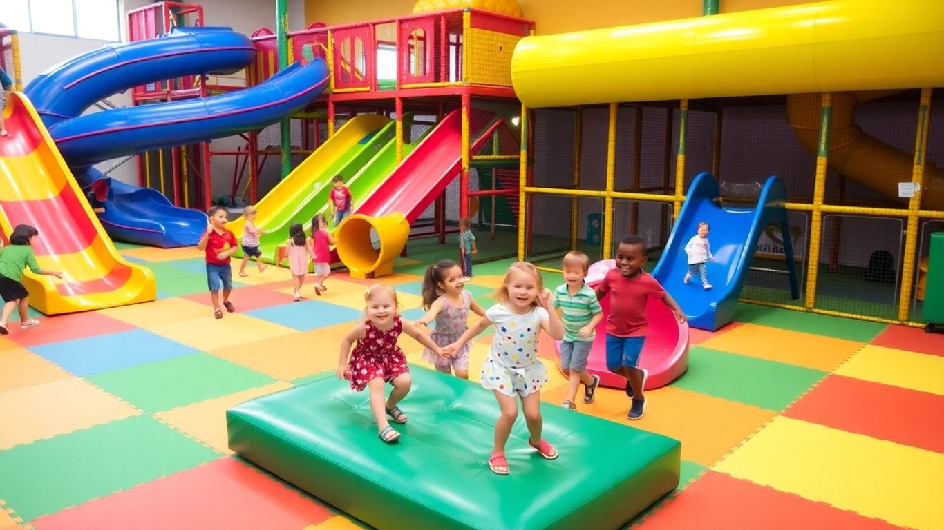 Kids enjoying a fun indoor playground in Liverpool.
