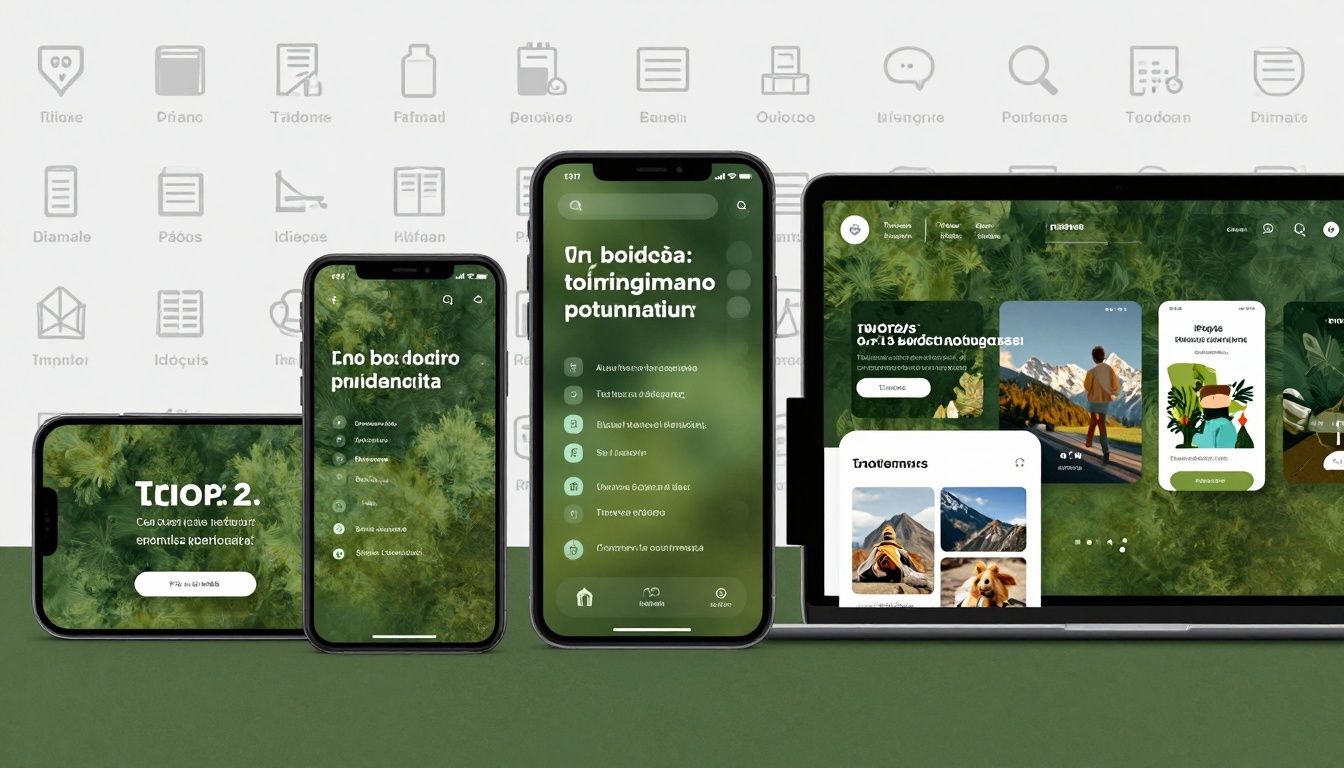 Capa mostrando smartphones e tablets exibindo aplicativos de tradução populares com ícones de idiomas diferentes ao fundo