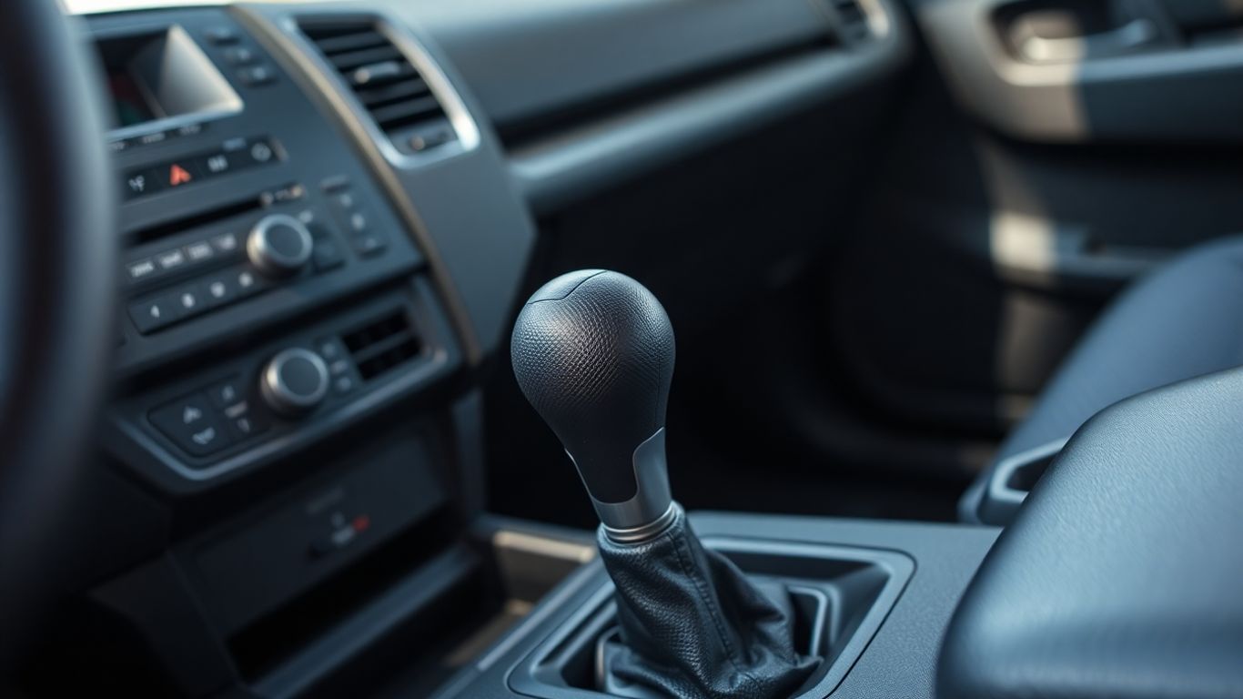 Mitsubishi Triton manual transmission interior close-up