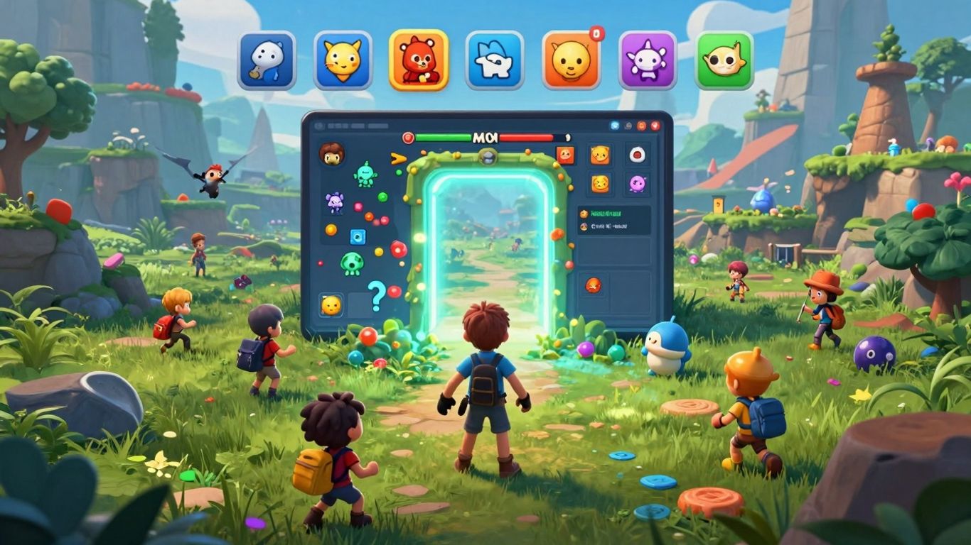 Google Play Games Beta PC interface with game icons.