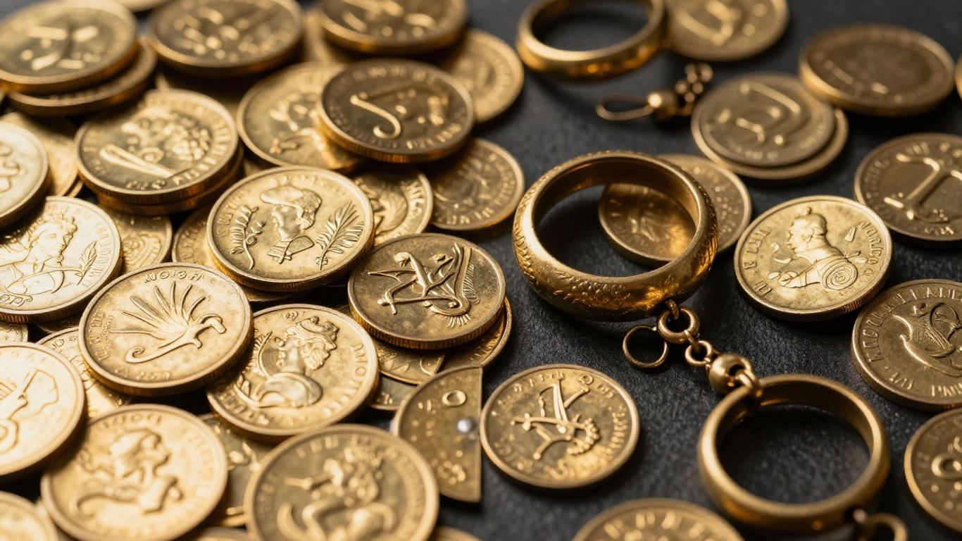 الذهب الجديد مقابل الذهب المستعمل: العملات والمجوهرات العتيقة.