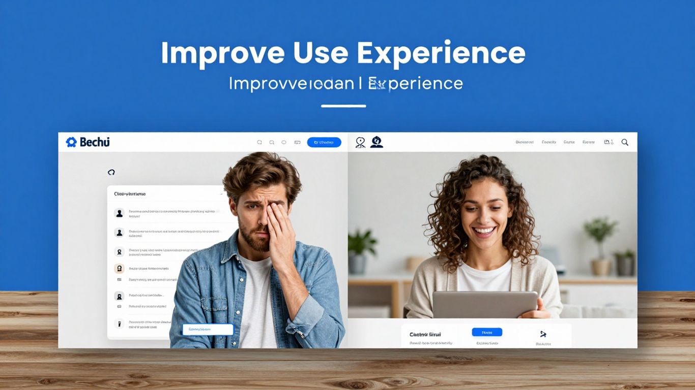 User experience improvement from confusing to clear website design.