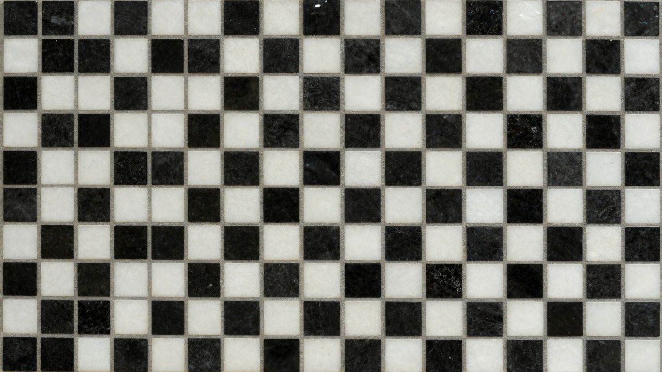 Boceto de baldosas de mosaico en blanco y negro.