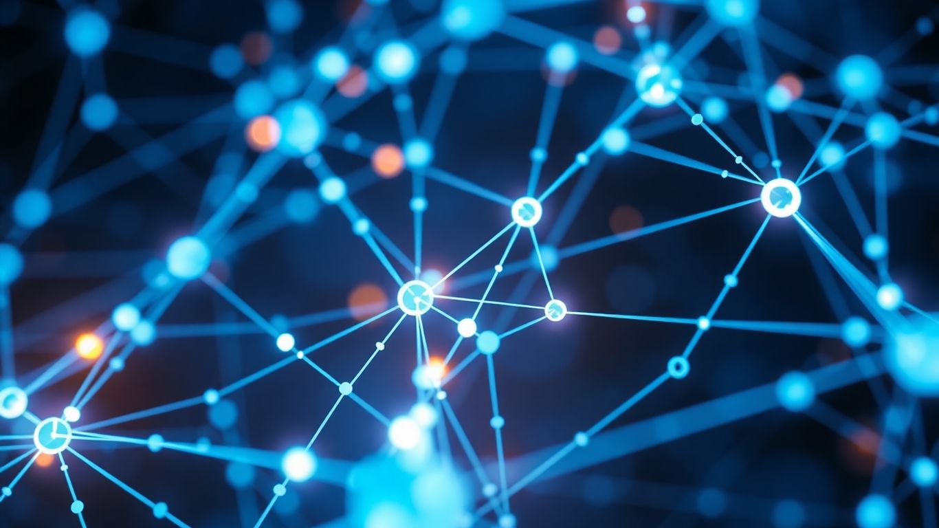 Abstract blockchain network visualization