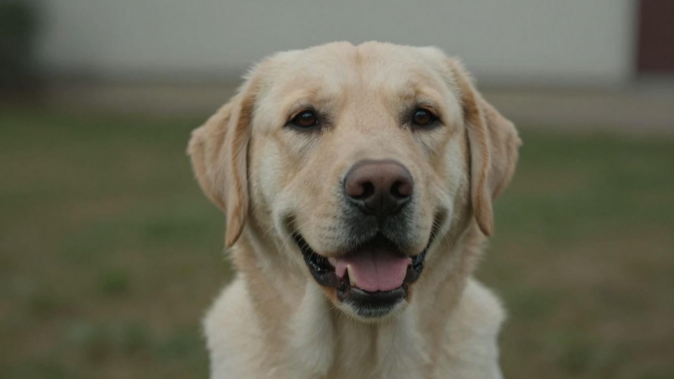 Happy dog looking at the camera, healthy and calm.
