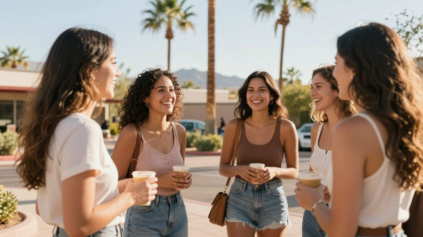 Attractive single women in Phoenix, Arizona smiling and interacting.