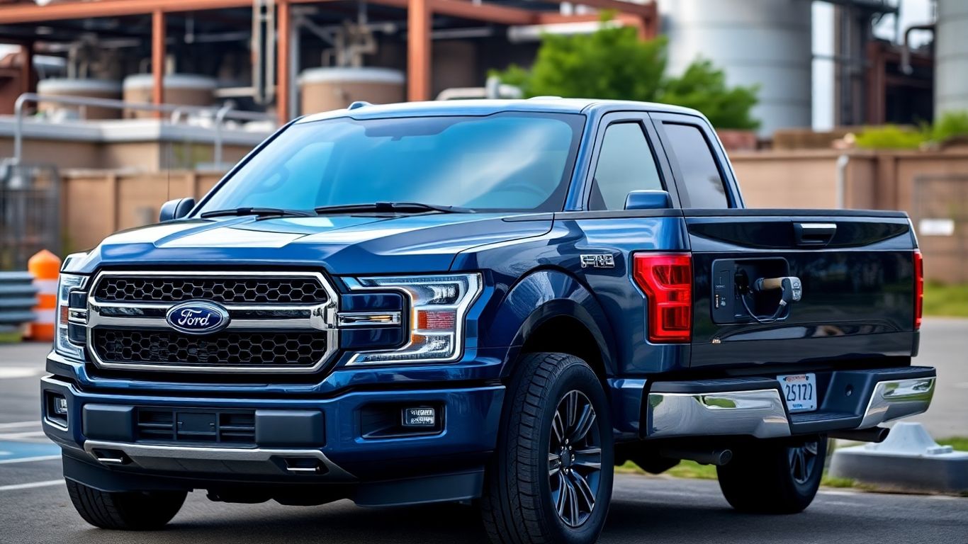 Ford F-150 Lightning electric truck charging