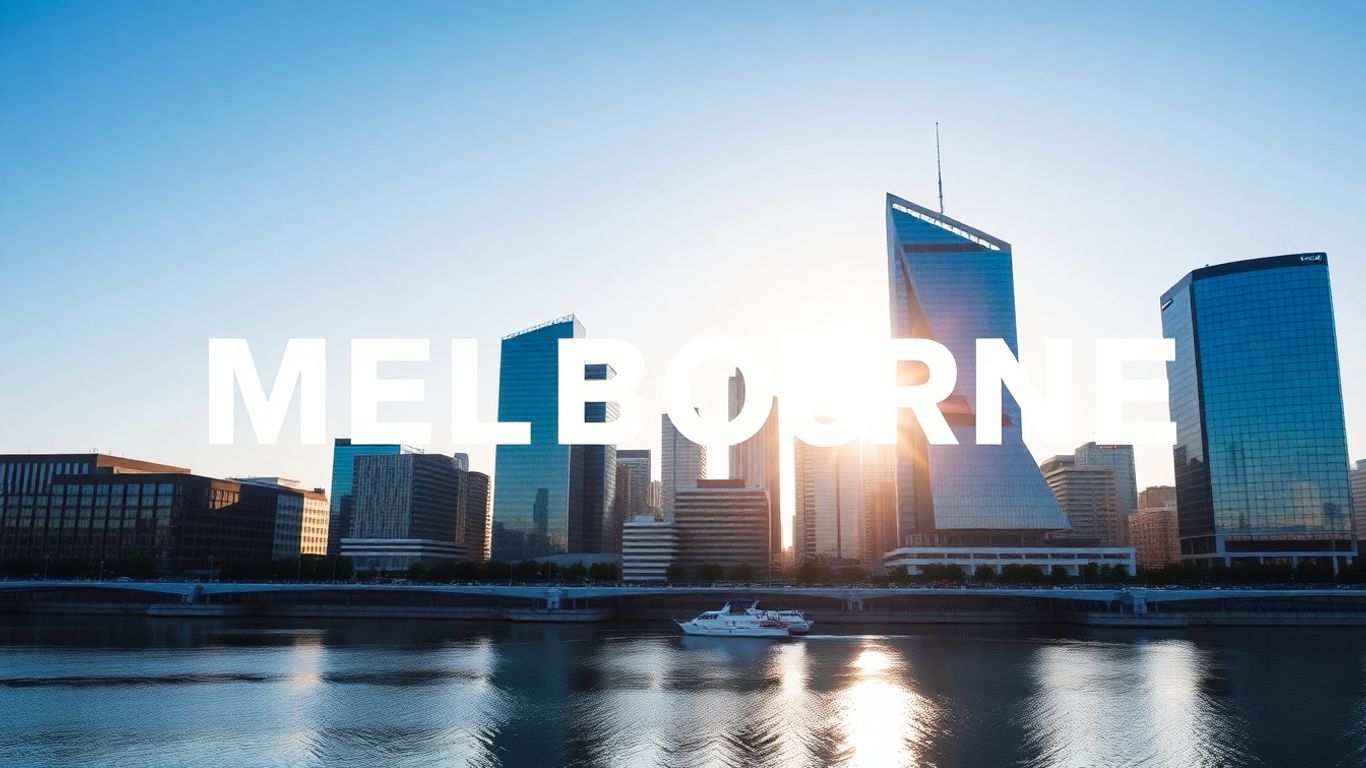 Melbourne skyline with modern buildings