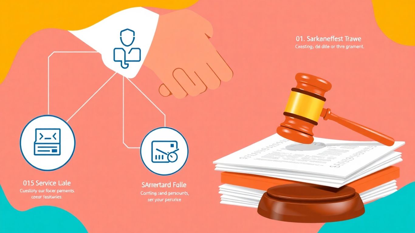 Infographic of legal agreement and managed services.