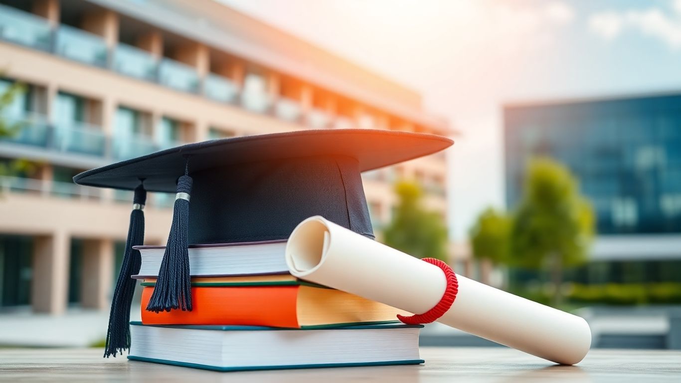 Diploma de Análise de Sistema em fundo de universidade.