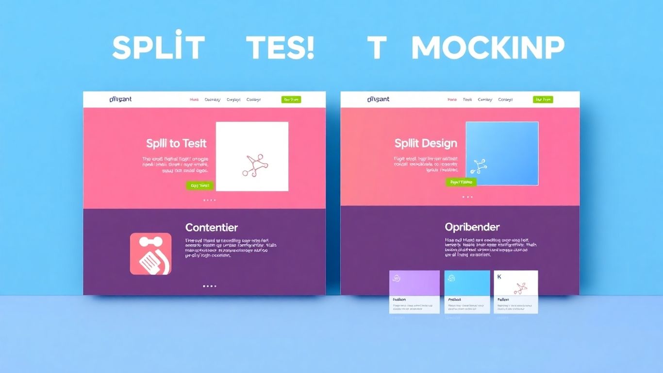 Landing page split test visual