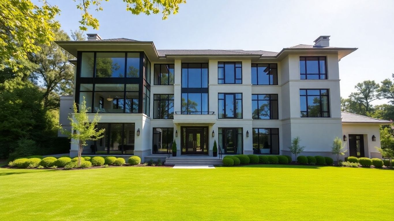 Elegant custom home in Ansley Park with modern architecture.