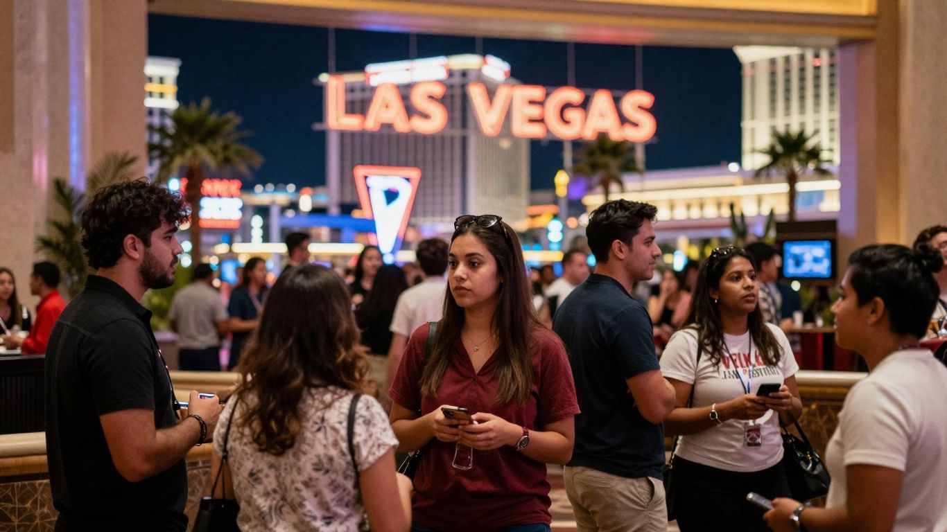 Gente trabajando en hoteles de Las Vegas.