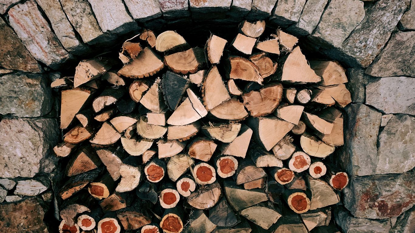 brown firewood lot