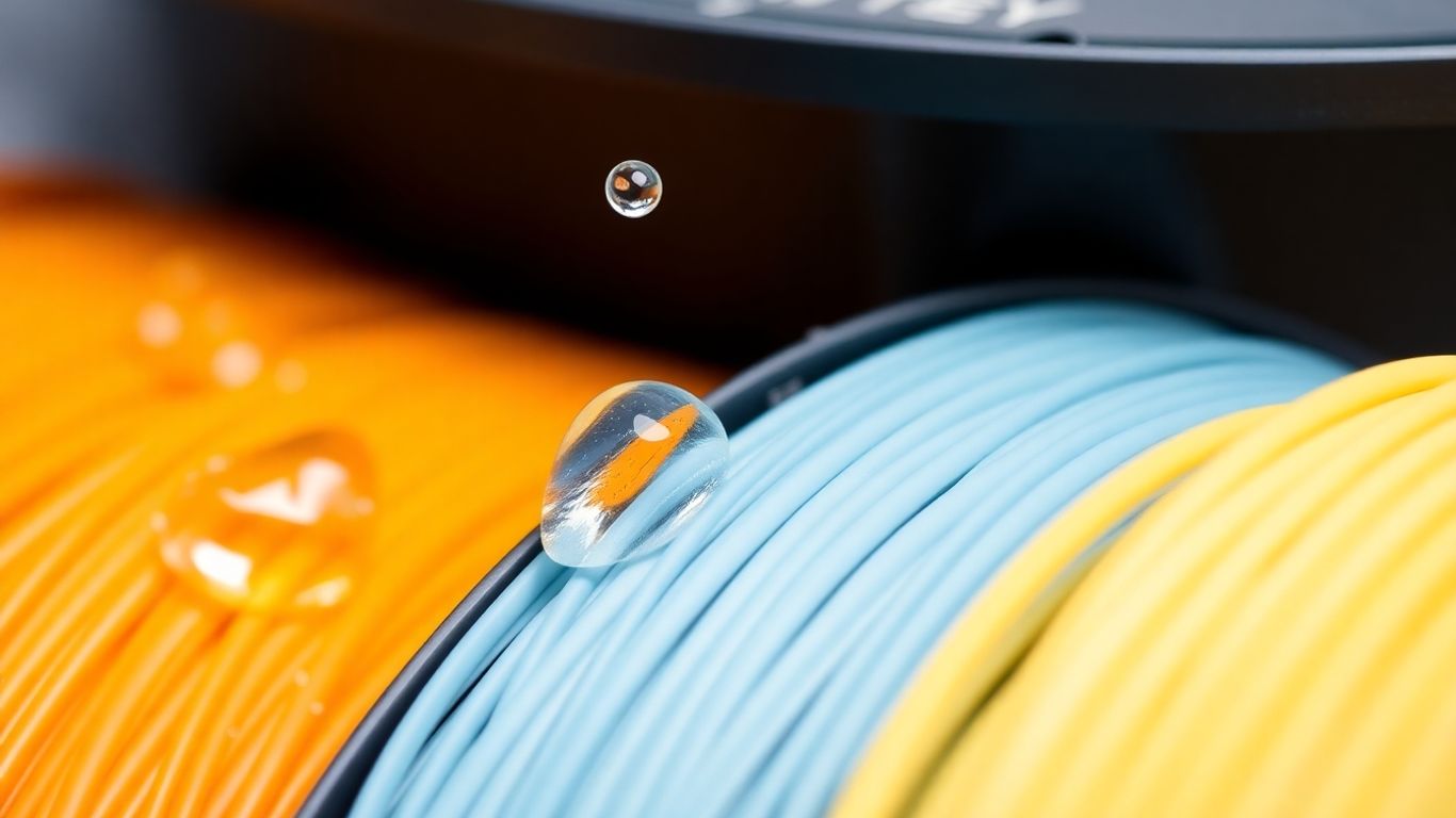 Feuchtes Filament im Vergleich zu trockenem Filament