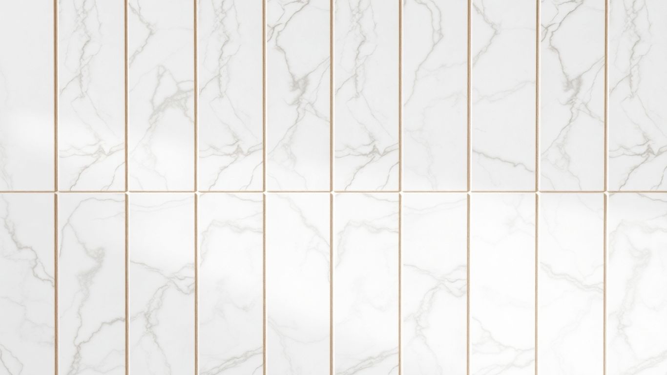 Herringbone marble mosaic with a honed finish