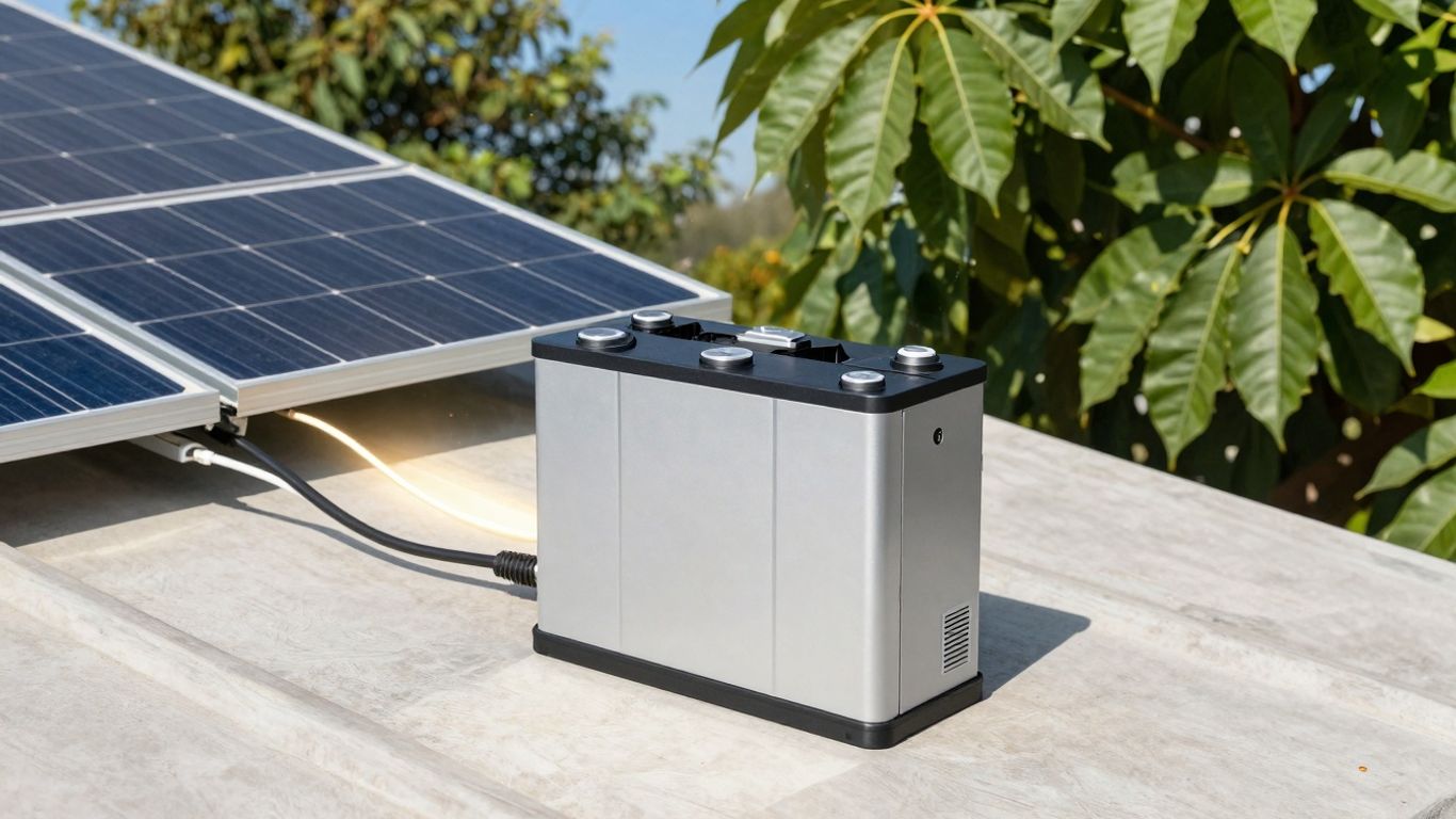 Solar panel and virtual battery, clean energy.