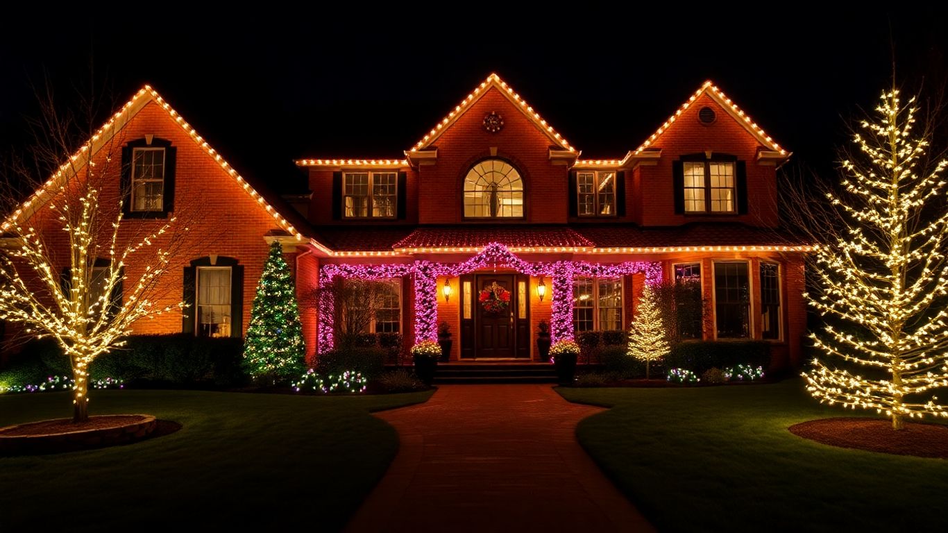 Cottleville home with permanent Christmas lights