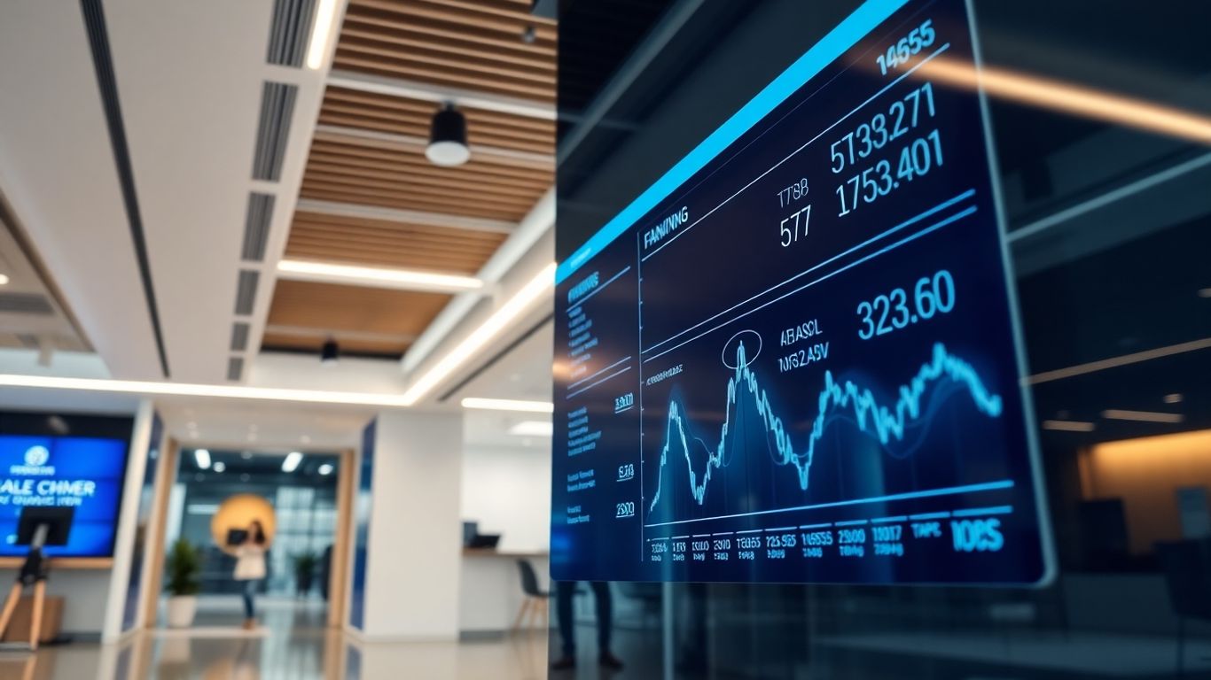 Stripe logo and financial data on a modern screen.