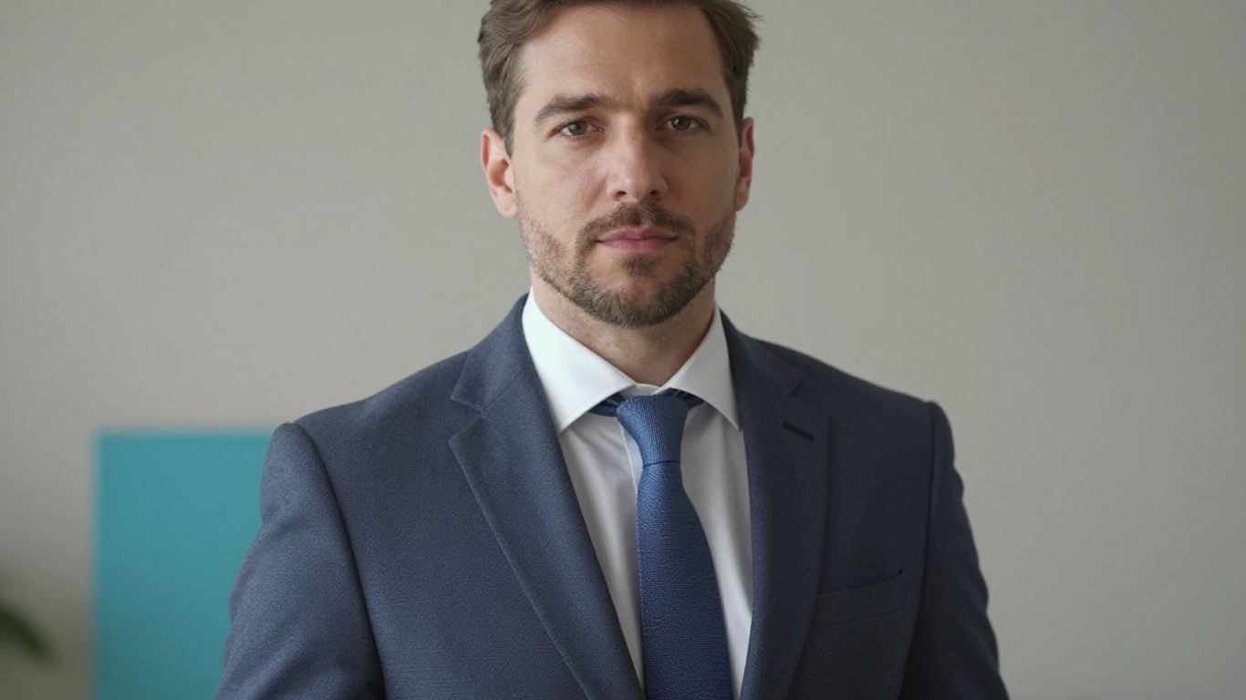 Professionelle Person präsentiert sich selbstbewusst.