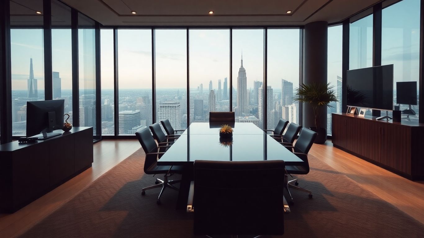 Maverick Capital's office interior, symbolizing financial success.
