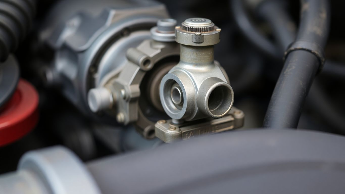 Vanne EGR d'une voiture, vue rapprochée
