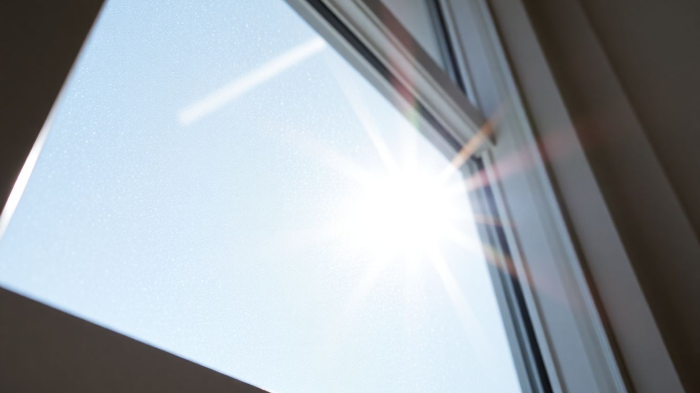 Moderne Fensterrahmen mit klaren Linien und Glas