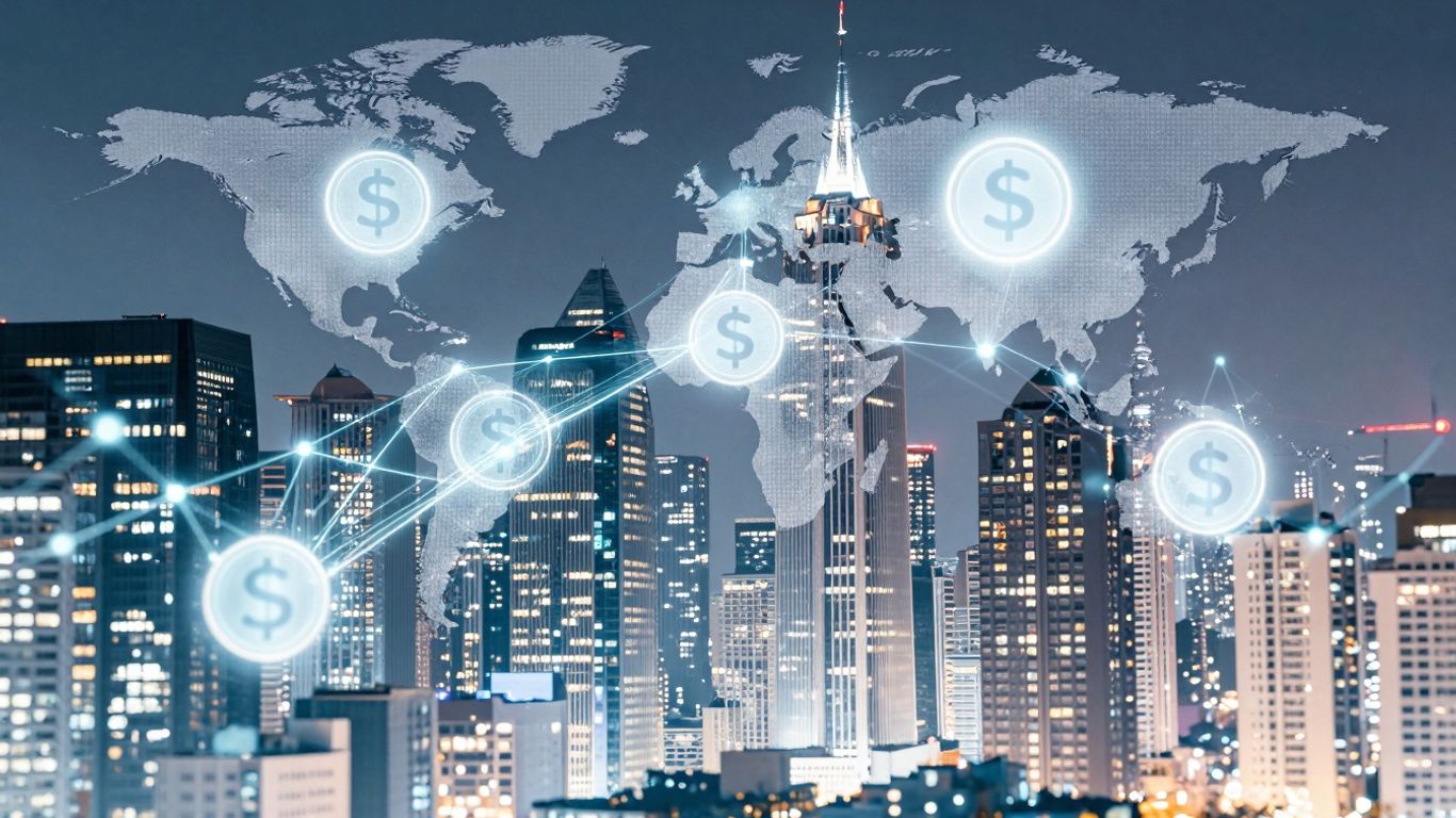 Blockchain companies and global market connections