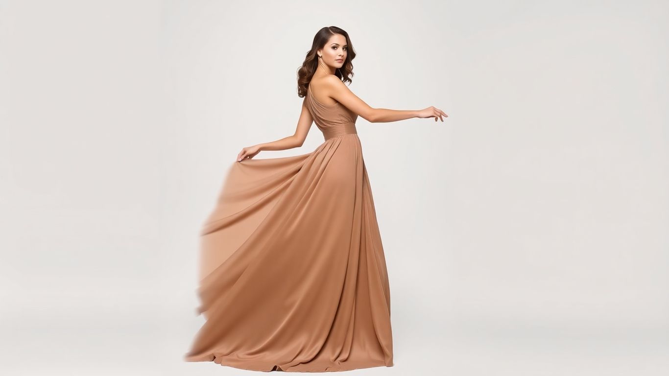 Elegant long formal gown for women