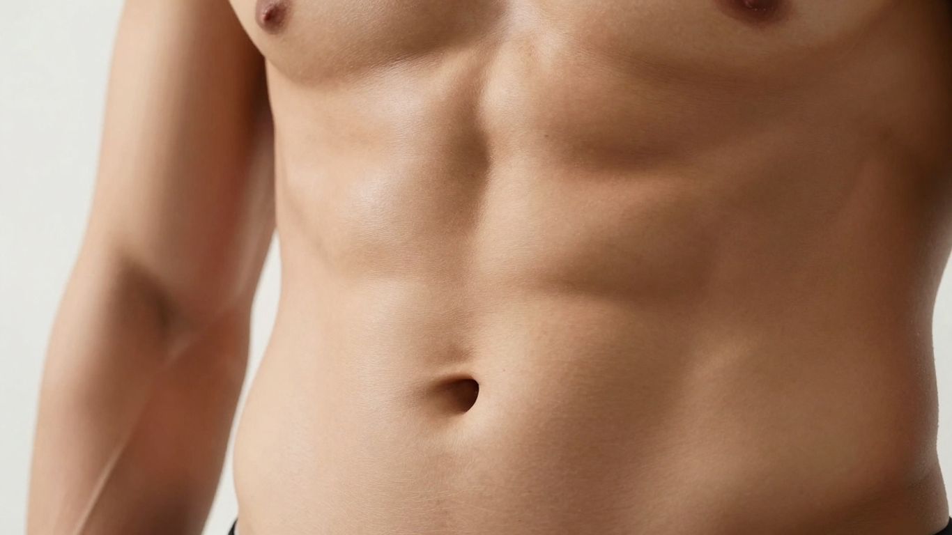 Toned abdomen after Emsculpt NEO treatment.