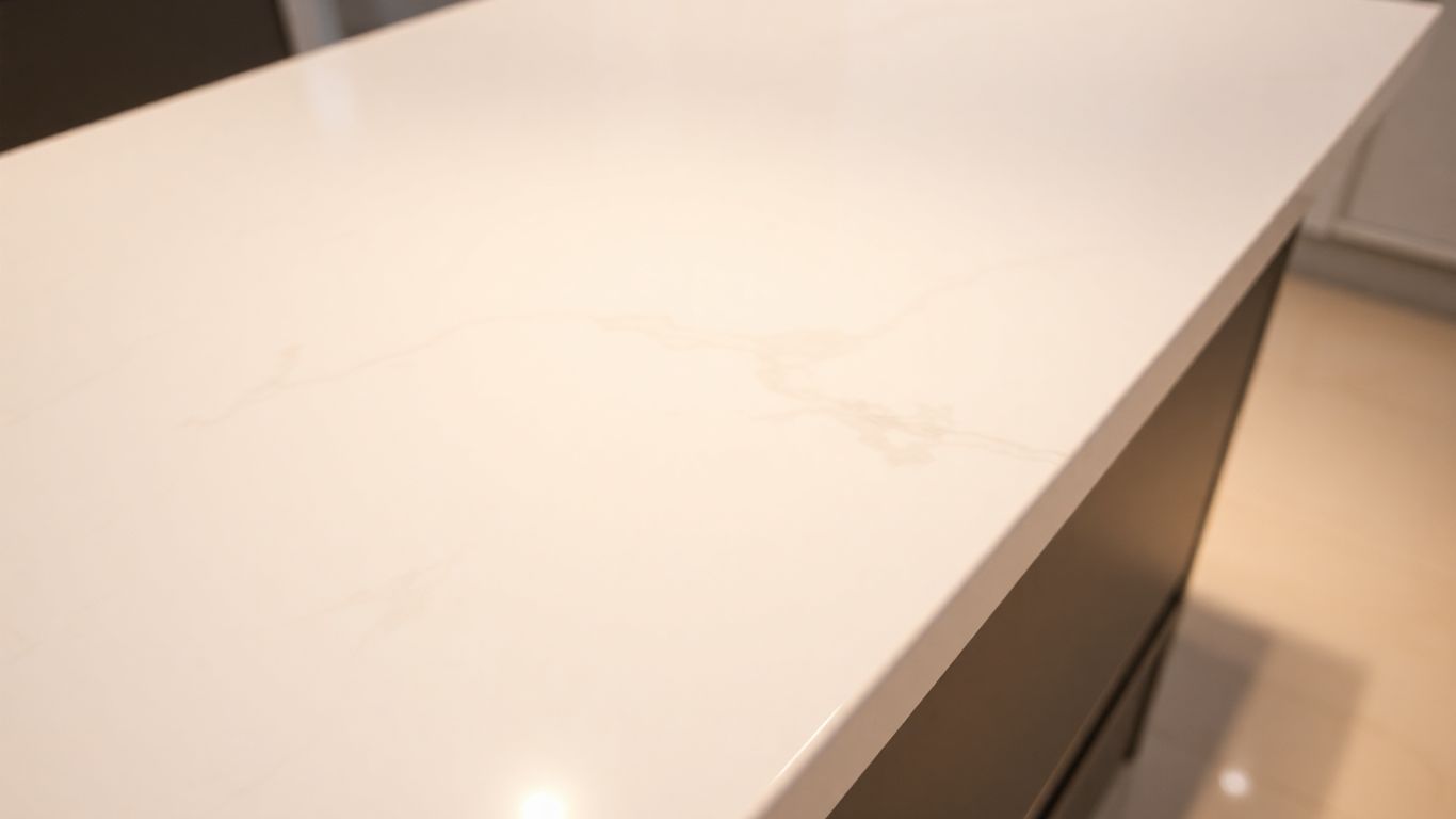 Polished white onyx marble countertop with subtle veining.