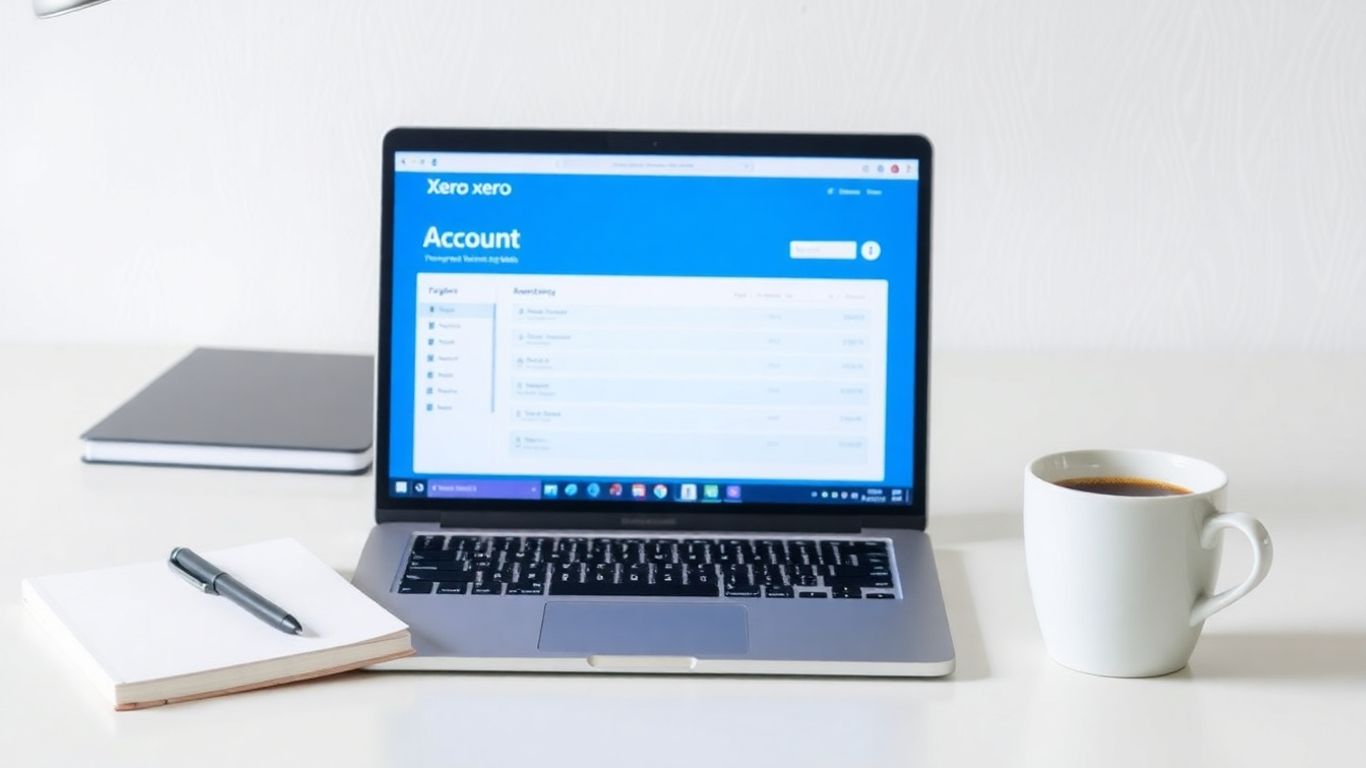 Xero accounting software on a laptop screen.