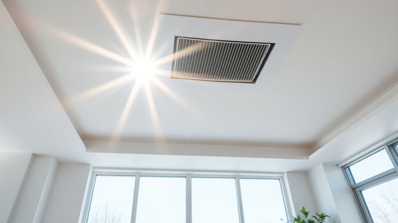 VMC et économies d'énergie dans un salon moderne.