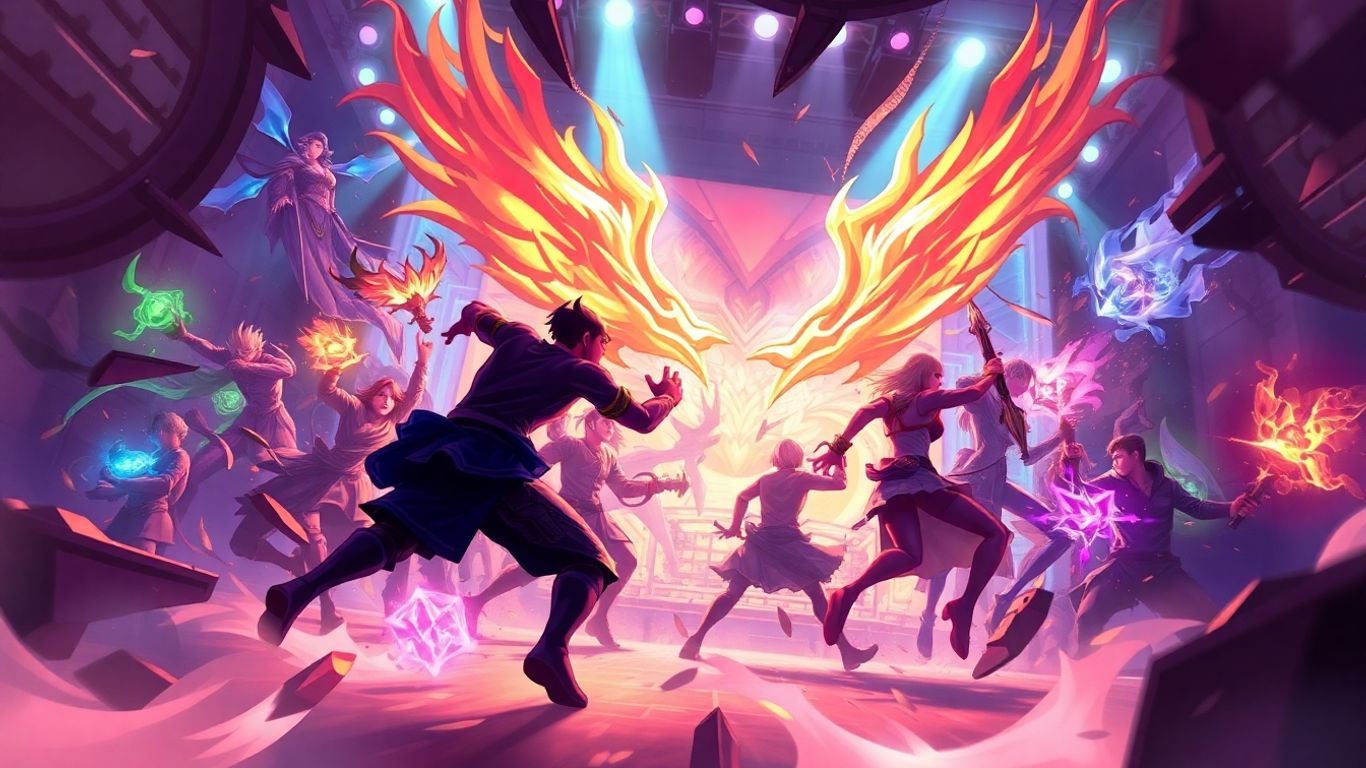 League of Legends esports players in intense match action.