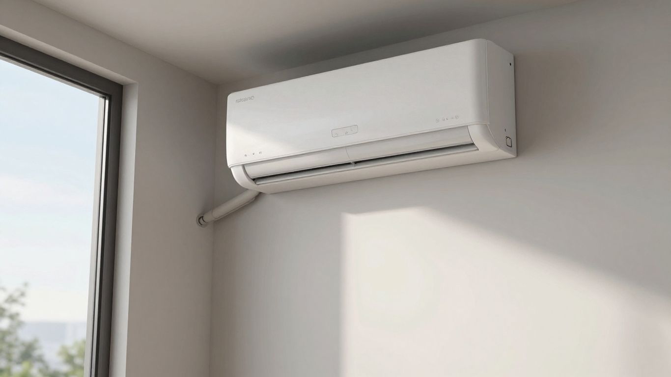 Climatiseur monobloc mural dans un intérieur moderne.