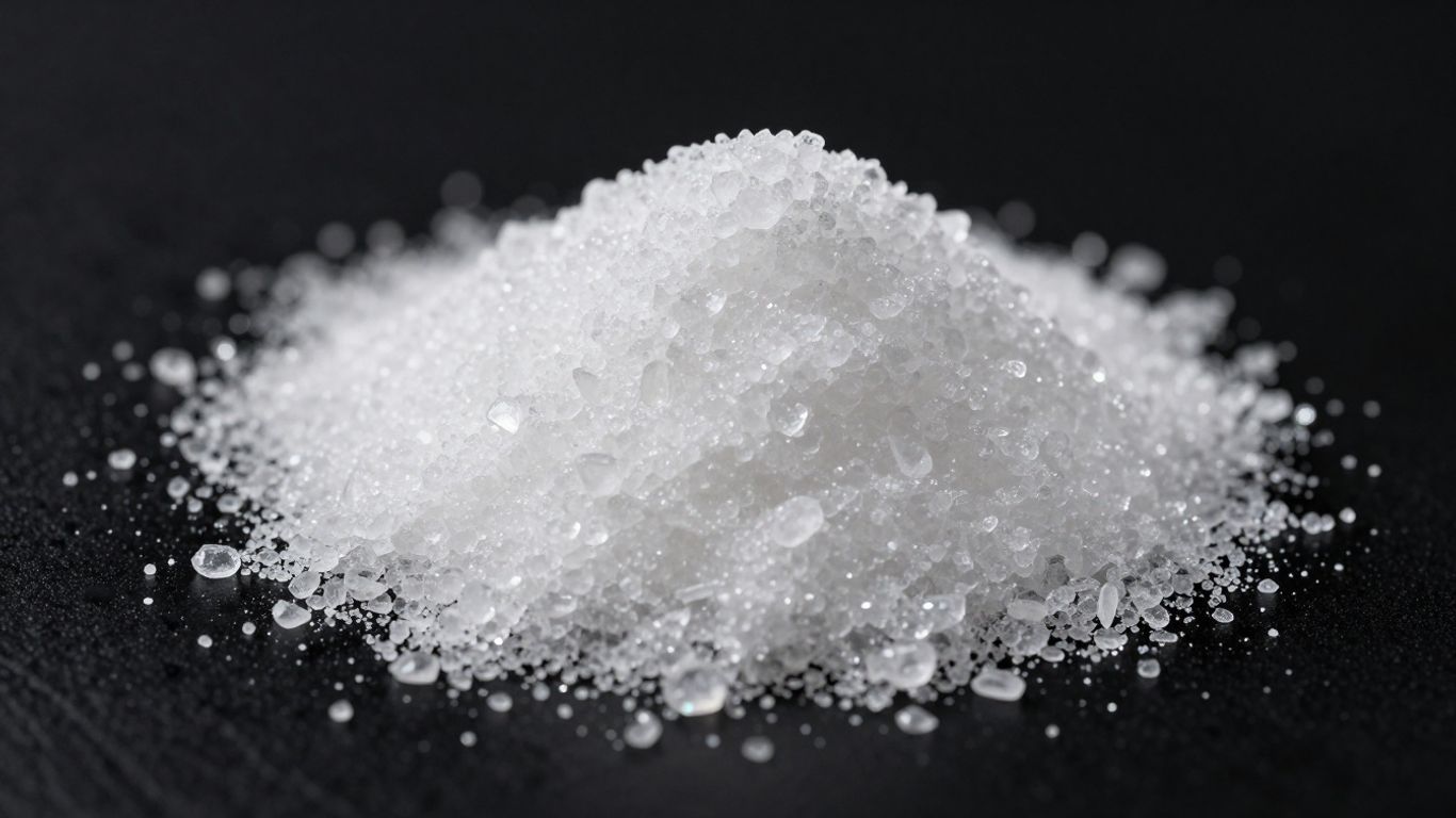 Crystalline ketamine powder close-up