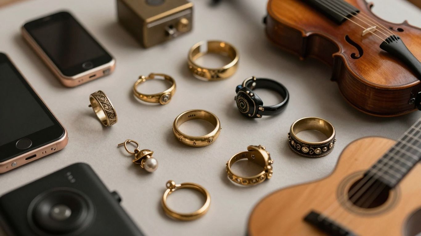 Valuable items like jewelry and electronics for pawn.